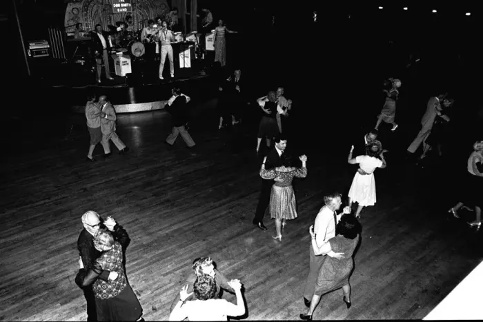 Framed Print : Dancers enjoy an afternoon tea dance, along to the Don Smith band Framed Print : Dancers enjoy an afternoon tea dance, along to the Don Smith band