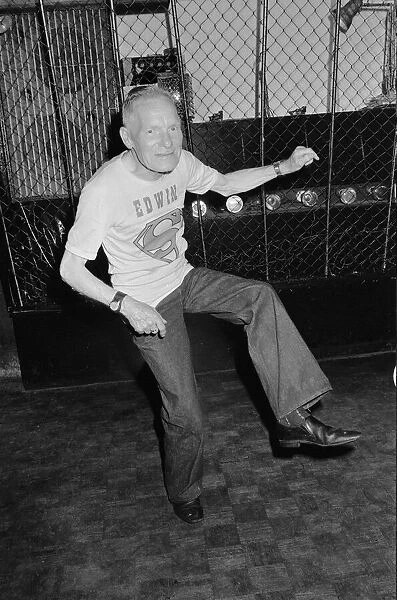 Dancing grandad Edwon Rolestone shows off some of his moves. 6th May 1979