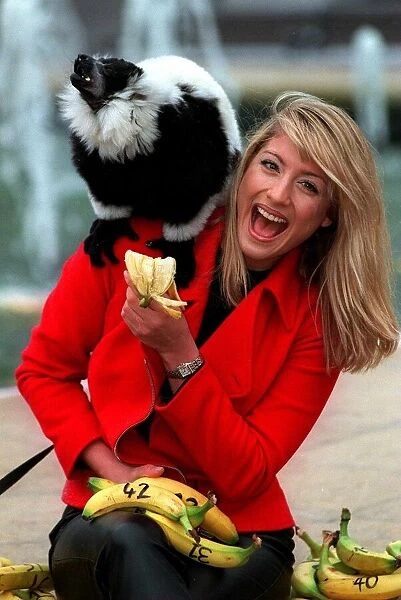Dani Behr TV Presenter with Dana the Lemur
