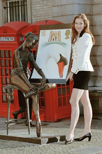 Darcey Bussell, ballerina, aged 23, launches a new special set of Royal Mail stamps for