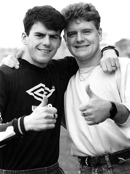 Darren Jackson (left) Paul Gascoigne (right) of Newcastle United Football Club