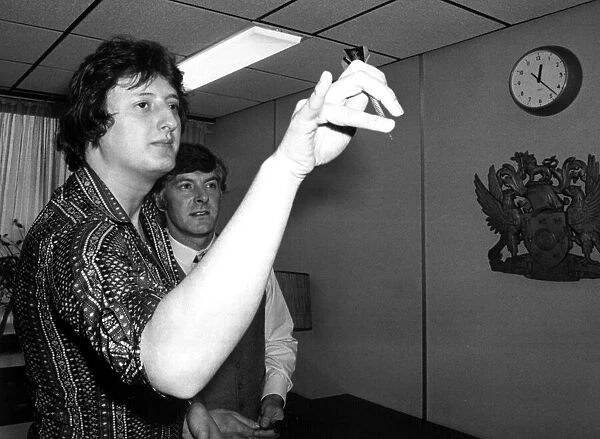 Darts player Eric Bristow January 1980