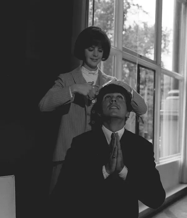 Framed Print : Dave Clark of the Dave Clark Five with winner of Revlon Competition Kathy Sheron from New Framed Print : Dave Clark of the Dave Clark Five with winner of Revlon Competition Kathy Sheron from New