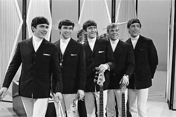The Dave Clark Five. Left to right, Dave Clark, Denis Payton, Rick Huxley