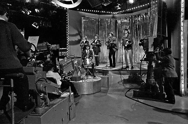 Dave Dee, Dozy, Beaky, Mick & Tich performing at the rehearsals for Top of the Pops
