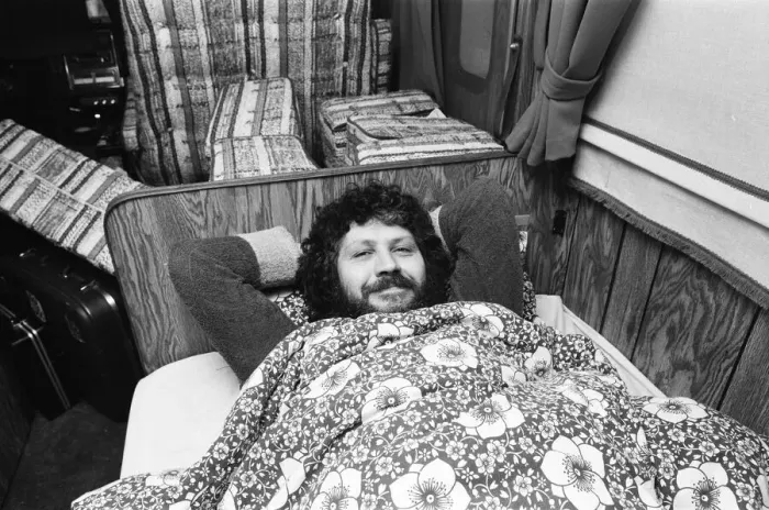 Framed Print : Dave Lee Travis, BBC Radio One DJ takes his show on the road, 6th December 1980 Framed Print : Dave Lee Travis, BBC Radio One DJ takes his show on the road, 6th December 1980
