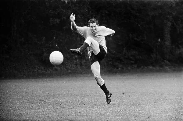 Dave Mackay, the Tottenham Hotspurs half back returns to training after breaking his leg