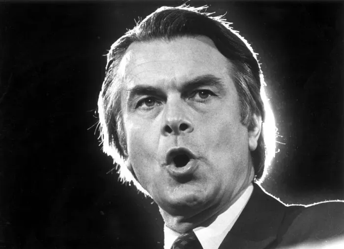 Framed Print : David Anthony Llewellyn Owen-Life Peer pictured in 1981 at the Social Democrats Party