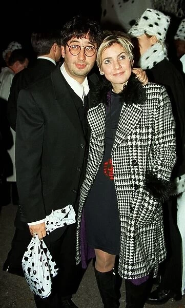 David Baddiel with girlfriend at the film premiere of 101 Dalmatians