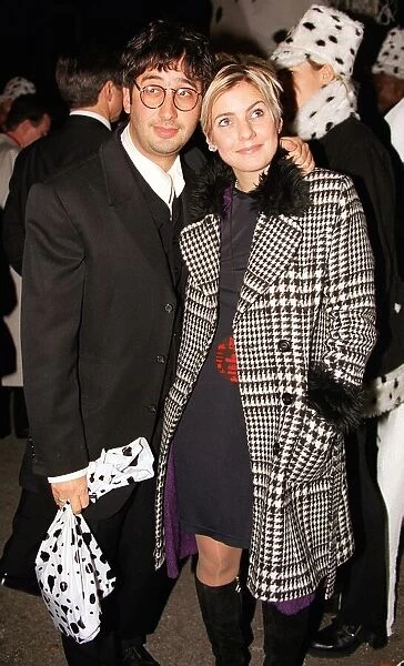 David Baddiel with girlfriend at the film premiere of 101 Dalmatians