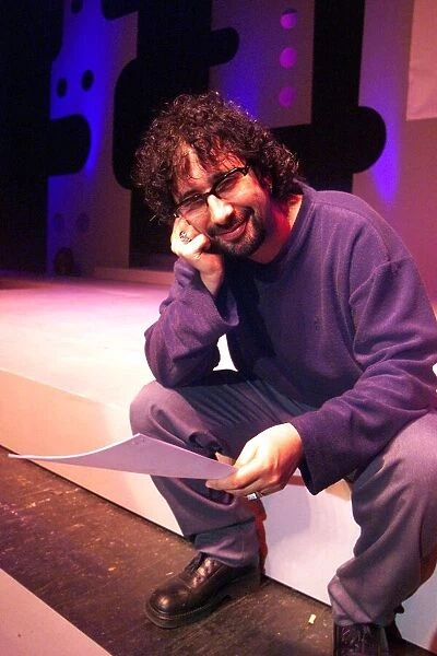 David Baddiel on stage June 1999 before the Comic Relief Debt Wish Concert at