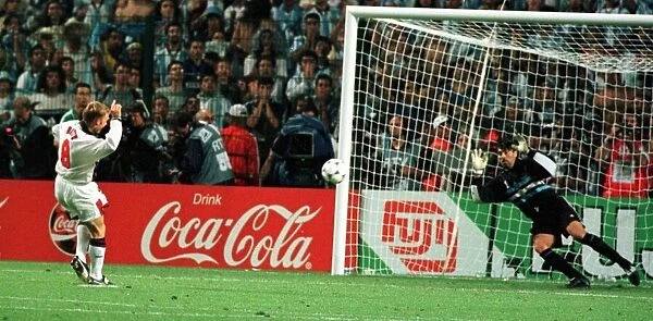 David Batty of England misses penalty June 1998 against Argentina in