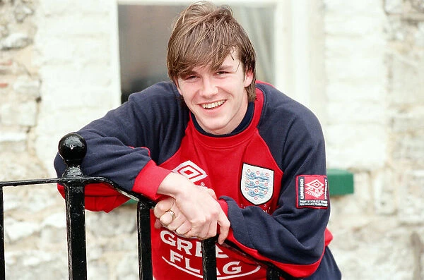 David Beckham, 21 years old, pictured at Bisham Abbey, where he is training with