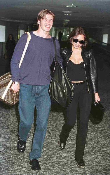David Beckham Manchester United football star and Victoria Adams Posh Spice of the Spice