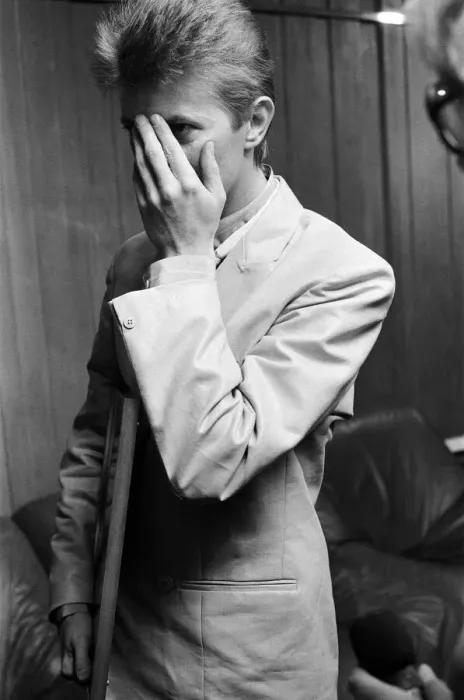 Framed Print : David Bowie at the British Rock and Pop awards. He was named the best male singer in Framed Print : David Bowie at the British Rock and Pop awards. He was named the best male singer in