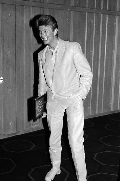 David Bowie at the British Rock and Pop awards. He was named the best male singer in