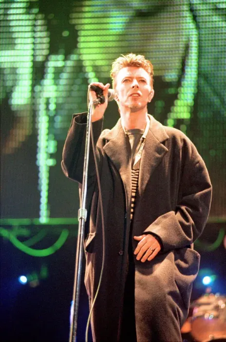 Framed Print : David Bowie performing at The Big Twix Mix concert at The Birmingham NEC