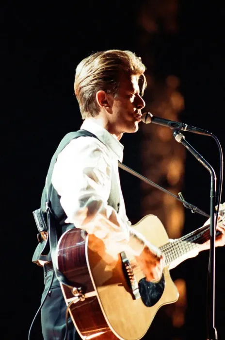 Framed Print : David Bowie performing at The Birmingham NEC, as part of his 1990 Sound Framed Print : David Bowie performing at The Birmingham NEC, as part of his 1990 Sound