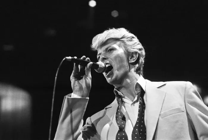 Framed Print : David Bowie performing at the NEC, Birmingham. Serious Moonlight Tour. 5th June 1983 Framed Print : David Bowie performing at the NEC, Birmingham. Serious Moonlight Tour. 5th June 1983