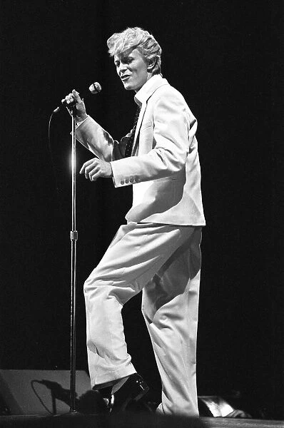 David Bowie performing at the NEC, Birmingham. Serious Moonlight Tour. 5th June 1983