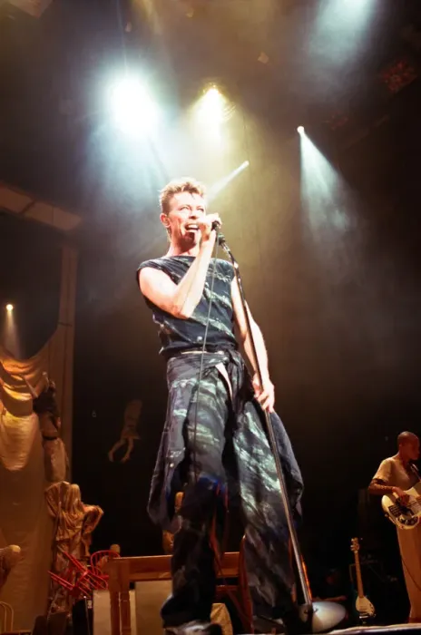 Framed Print : David Bowie performing at the NEC, Birmingham. Outside Tour. 21st November 1995
