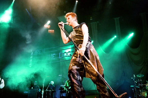 David Bowie performing at the NEC, Birmingham. Outside Tour. 21st November 1995