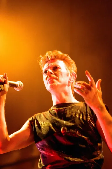 Framed Print : David Bowie performing at the NEC, Birmingham. Outside Tour. 21st November 1995