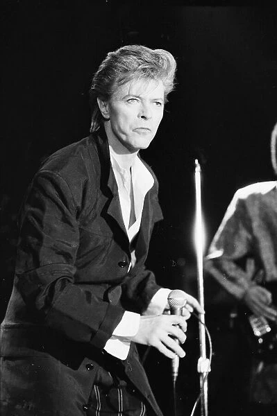 David Bowie seen here singing at the press conference to announce the details of his