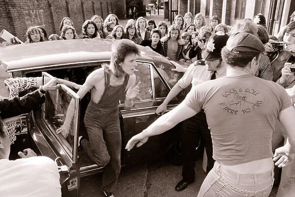 David Bowie Singer - July 1973 arriving at the Odeon, Hammersmith