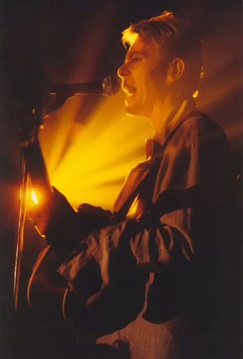 Framed Print : David Bowie on stage at the Riverside Club in Newcastle Framed Print : David Bowie on stage at the Riverside Club in Newcastle