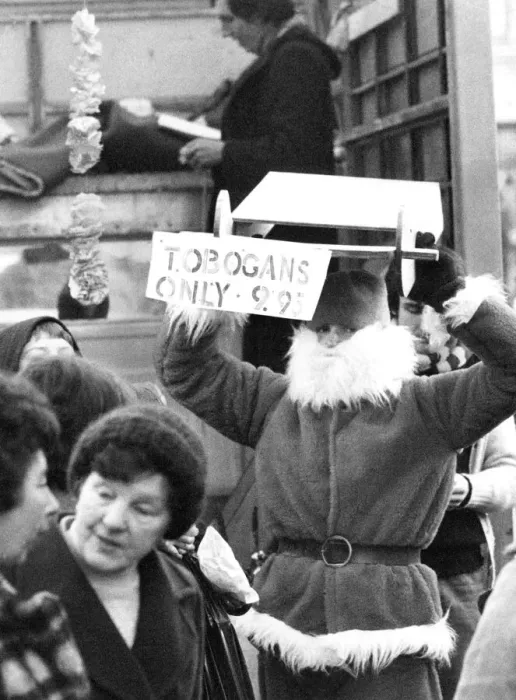 Framed Print : David Burbidge was in his Santa outfit selling sledges in Glasgow when the police arrived