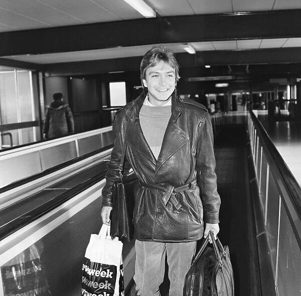 David Cassidy, singer, actor and musician, arrives at London Heathrow Airport