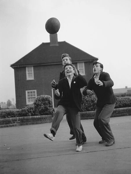 David Cliss Chelsea Youth Football team player (centre) seen here having a kick about