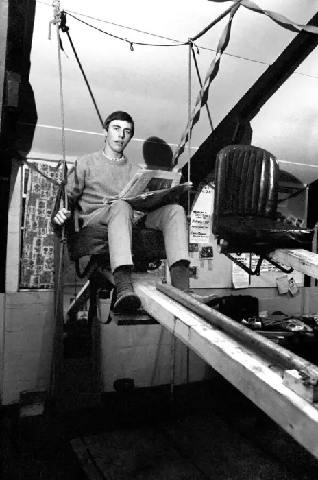Framed Print : David Such after completing 77 hours non-stop on the see saw in his world record attempt Framed Print : David Such after completing 77 hours non-stop on the see saw in his world record attempt