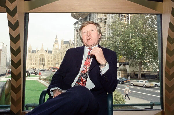 David Dimbleby, journalist and television presenter. November 1990