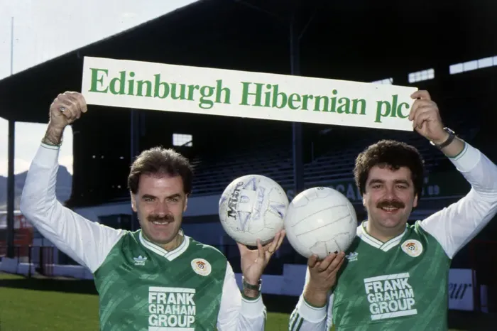 Framed Print : David Duff & Jim Gray Hibs directors October 1988 Framed Print : David Duff & Jim Gray Hibs directors October 1988