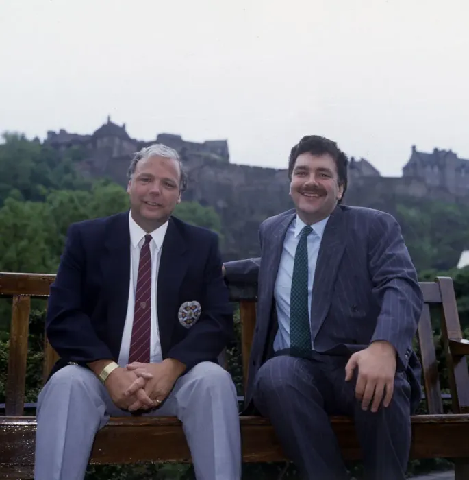 Framed Print : David Duff & Wallace Mercer - Princes St Gardens June 1988