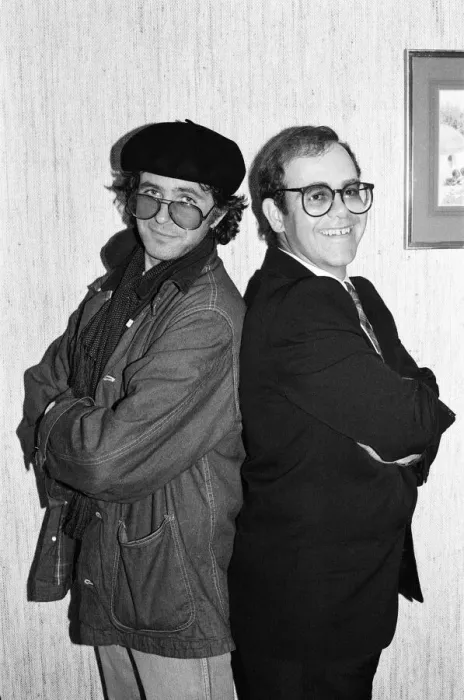 Framed Print : David Essex and Elton John. The two soccer mad fans have just watched their lads do Framed Print : David Essex and Elton John. The two soccer mad fans have just watched their lads do