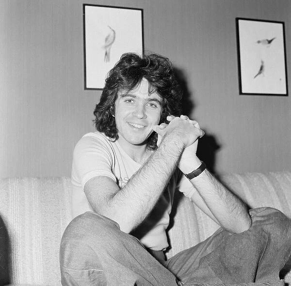 David Essex, Singer and Actor, pictured relaxing in his hotel room before appearing at