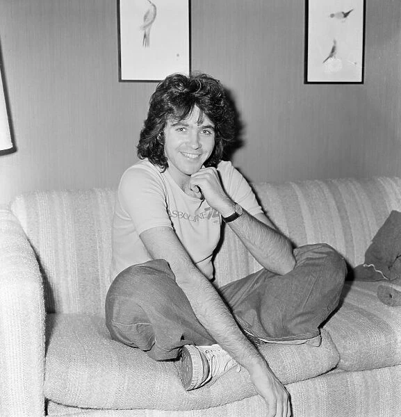 David Essex, Singer and Actor, pictured relaxing in his hotel room before appearing at