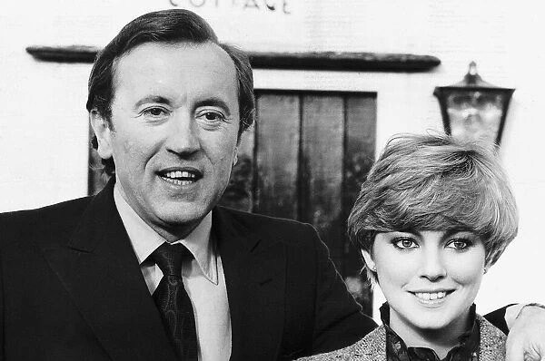 David Frost TV personality with his wife formerly Lynne Frederick widow of Peter Sellers