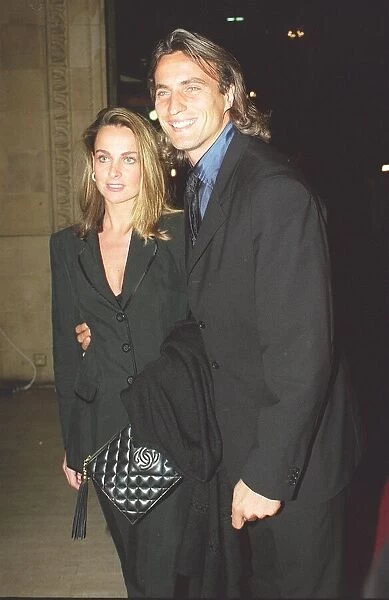 David Ginola and wife Coraline Ginola at the TV Awards 1997 ceremony