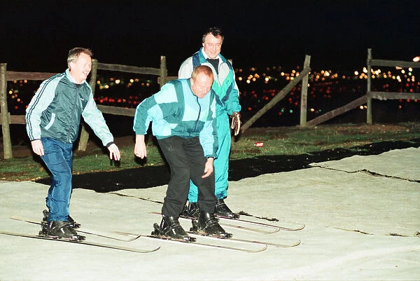 David Gray, Matti Hay and Mick Maddison from Redcar preaoring for a trip down the dri-ski