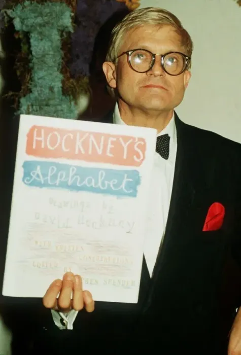 Framed Print : David Hockney British artist with gallery programme 1991