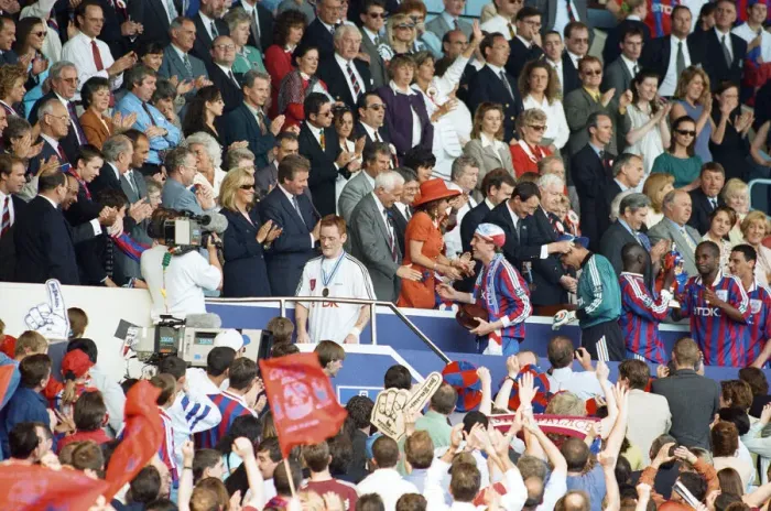 Framed Print : David Hopkin (pictured) after receiving his winners medal in the 1997 Football League Framed Print : David Hopkin (pictured) after receiving his winners medal in the 1997 Football League