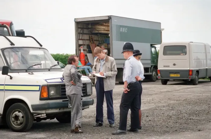 Framed Print : David Jason as Derek Del Boy'Trotter and Nicholas Lyndhurst as Rodney Trotter