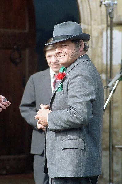 David Jason as Pop Larkin pictured during filming 'The Darling Buds of May'