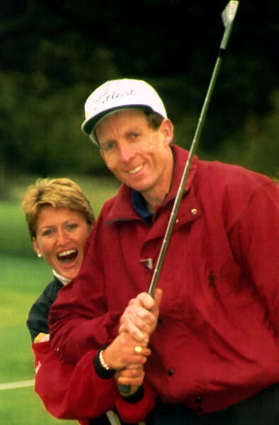 David Leadbetter Golfing coach teaches Paula Hamilton