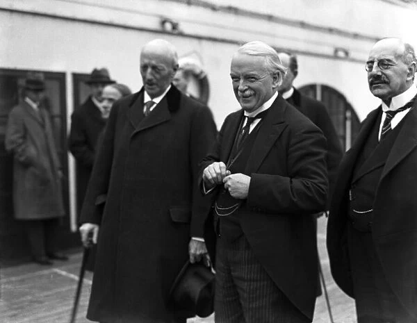 David Lloyd George, British Prime Minister, returns from America