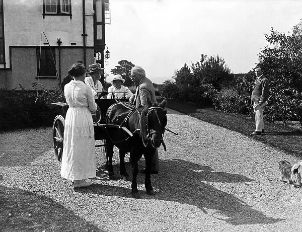 David Lloyd George, British Prime Minister, on holiday in North Wales. 25th August 1918